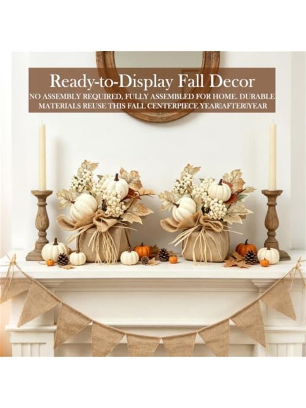 Timer - 2 Pack Fall Tabletop Maple Tree with 20LEDs - Picture 4 of 6